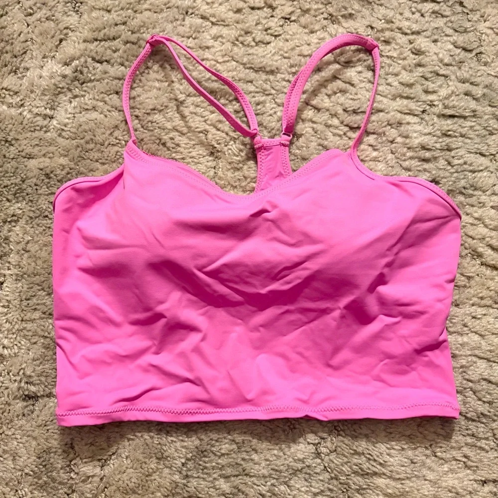 SKIMS Neon Orchid Pink Cami Tank Bikini Top•NWT•Large - Picture 3 of 5